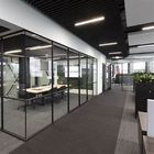 Древесина профиля матированного стекла алюминиевая разделяет двери для современного офиса