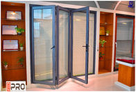 Изолированная дверь стеклянного аккордеона алюминиевая сползая складывая для внешней складчатости двери складчатости раздела стекла балкона деревянной