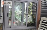 Окно звука и термоизоляции алюминиевое горизонтальное сползая легкое для установки окна офиса сползая стеклянного