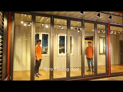 Чёрные многопанельные Алюминиевые складные двери для жилых помещений