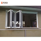 Bi складывает ливень алюминиевая вертикаль Windows складчатости складывает вверх по стеклянному балкону