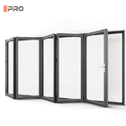 Закаленные двери стеклянного алюминиевого патио стандартов складывая дверей австралийского звукоизоляционные Bifold
