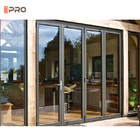Закаленные двери стеклянного алюминиевого патио стандартов складывая дверей австралийского звукоизоляционные Bifold