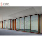 Раздел офиса Frameless ясного взгляда стены стеклянного раздела вертикального полно- внутренний