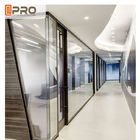 Звукоизоляционные современные разделы офиса с алюминиевым сплавом и стеклянным материалом двери