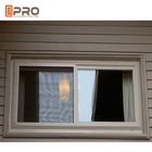 Удар безопасное Windows урагана черного алюминиевого изготовления сползая для дома защищает окно алюминиевых материалов сползая