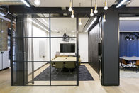Разделы офиса современной алюминиевой стеклянной стены рамки съемной крутые