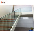 Перила алюминиевых стеклянных лестниц систем балюстрады ISO9001 алюминиевые