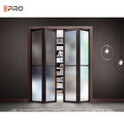 Водоустойчивые Frameless стеклянные алюминиевые складывая двери для декоративного