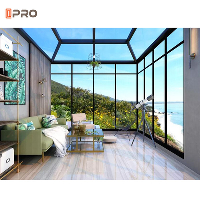 Напудрите покрывая стеклянные Prefab дома алюминиевое Retractable Lowes Sunroom