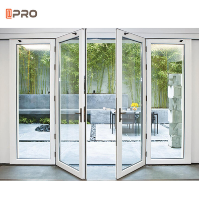 Подгоняйте двери качания размера стеклянные алюминиевые прикрепленные на петлях с стеклом замка и железным каркасом