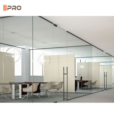 Раздел стекла офиса Frameless ясного взгляда стены стеклянного раздела вертикального полно- внутренний