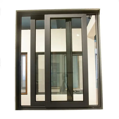 Вертикальные открытые алюминиевые сдвижные окна со стеклянным экраном Сдвижные окна