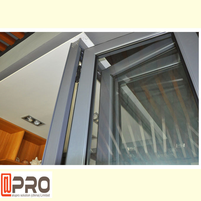 Складывая вертикальное окно, алюминиевое окно складчатости балкона, алюминиевое окно складчатости кухни, алюминиевое окно створки bi